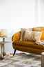 Cushion 45x45 cm JEMBANA velvet sand+ocher yellow