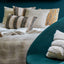 Cushion 45x45 cm JEMBANA velvet sand+ocher yellow