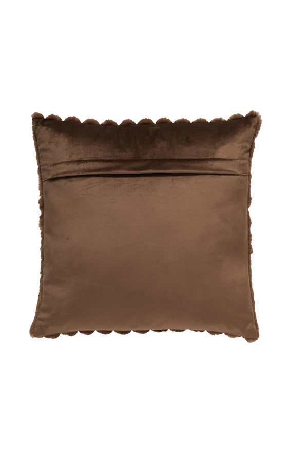 Cushion 45x45 cm VAJEN velvet dark brown