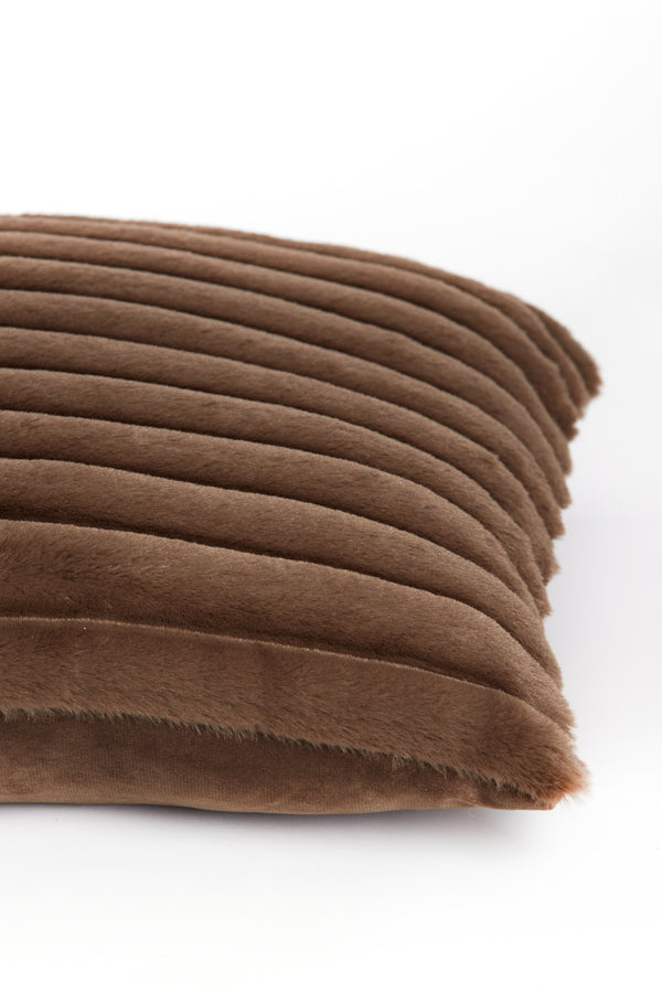 Cushion 45x45 cm VAJEN velvet dark brown