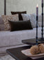 Cushion 45x45 cm VAJEN velvet dark brown