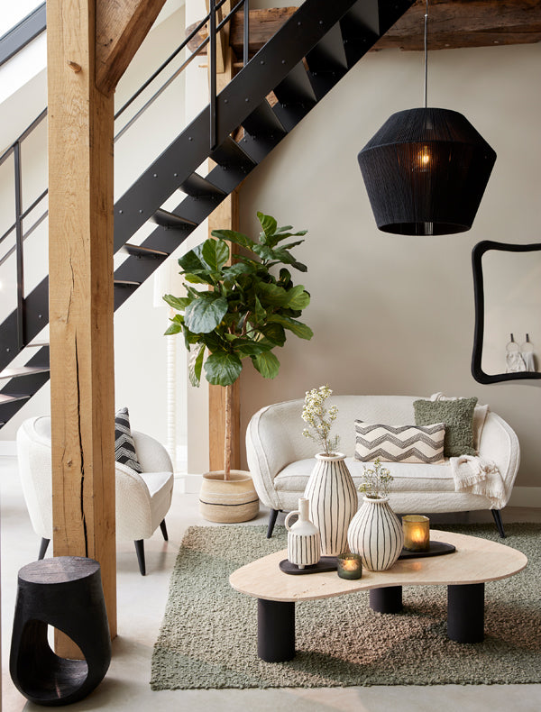 Cushion 60x30 cm MACKEY beige+black