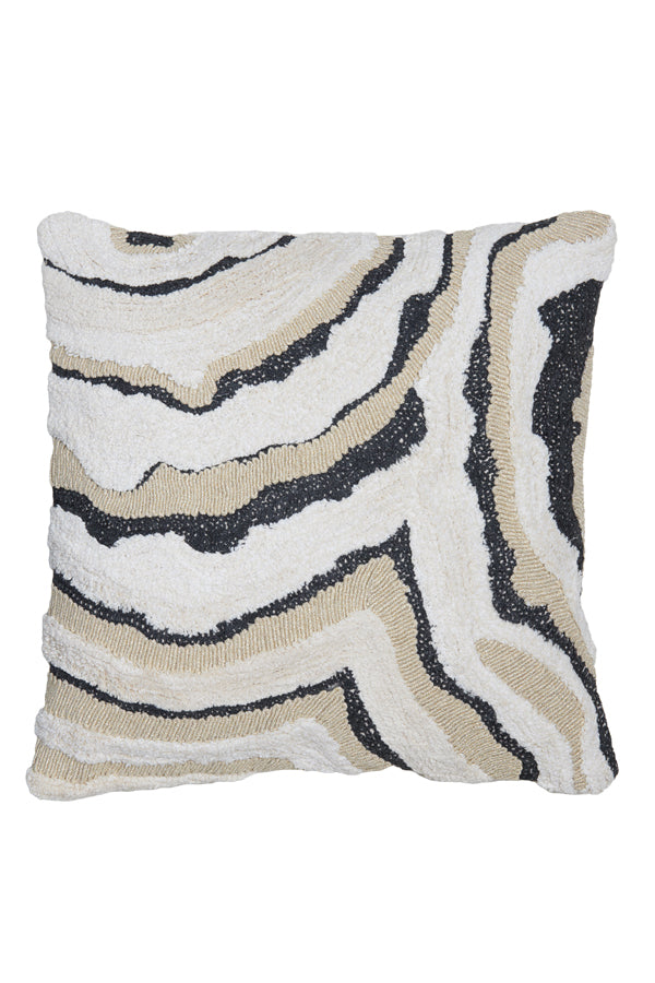 Cushion 45x45 cm BUNBURY beige+gold+anthracite