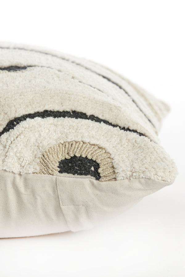Cushion 45x45 cm BUNBURY beige+gold+anthracite