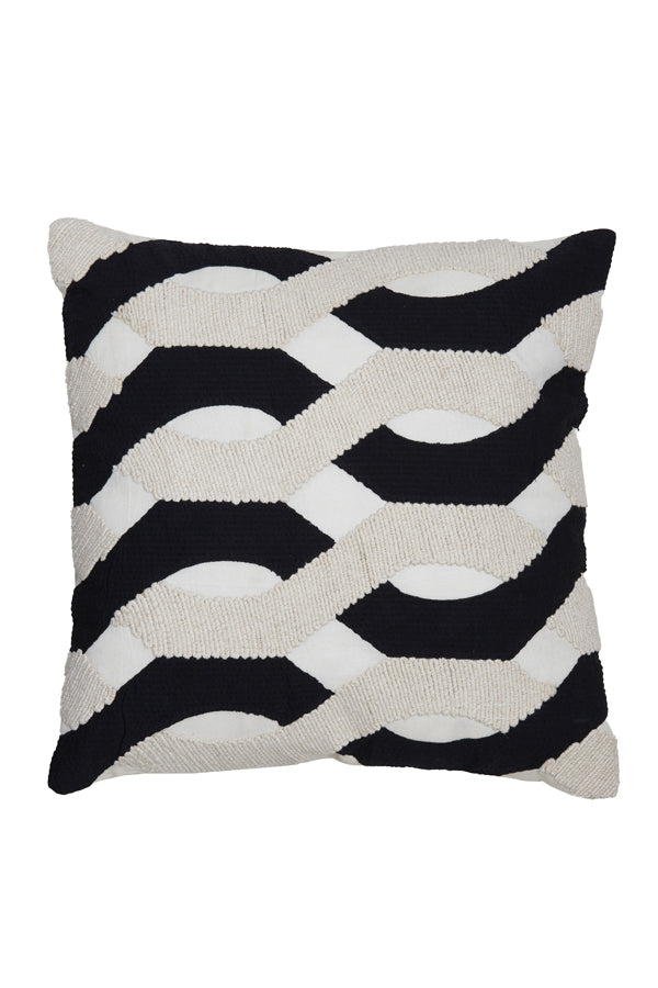 Cushion 45x45 cm BENDIGO beige+gold+black
