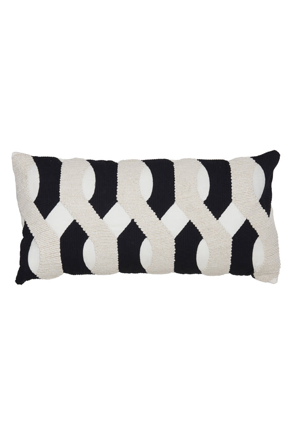 Cushion 60x30 cm BENDIGO beige+gold+black