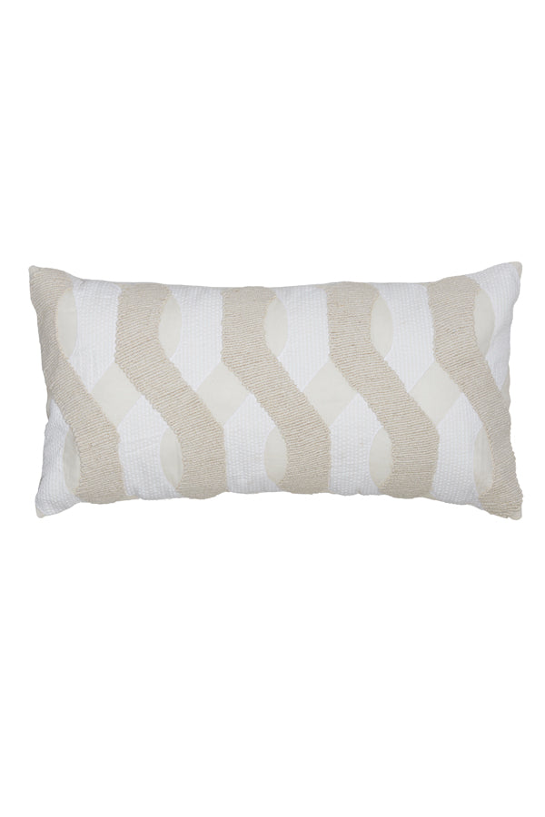 Cushion 60x30 cm BENDIGO beige+gold+white