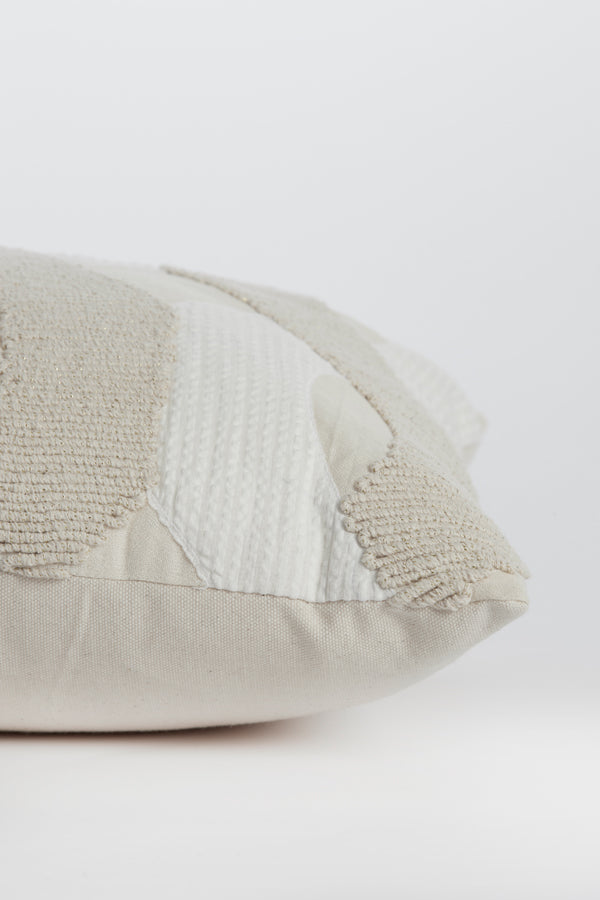 Cushion 60x30 cm BENDIGO beige+gold+white