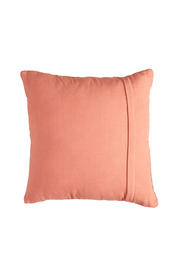 Cushion 45x45 cm TOMBA green+coral