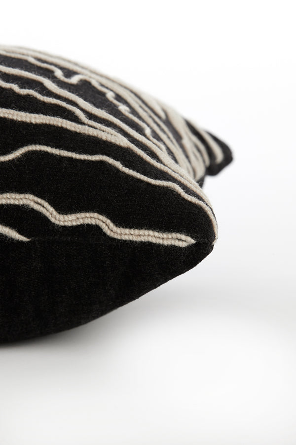 Cushion 45x45 cm CASTRO black+beige