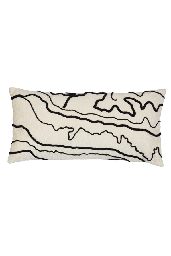 Cushion 60x30 cm CASTRO beige+black