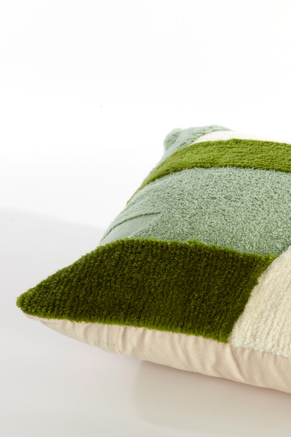 Cushion 45x45 cm TOFNA green+white