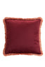 Cushion 45x45 cm LIENA velvet burgundy-light pink