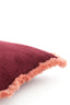 Cushion 45x45 cm LIENA velvet burgundy-light pink