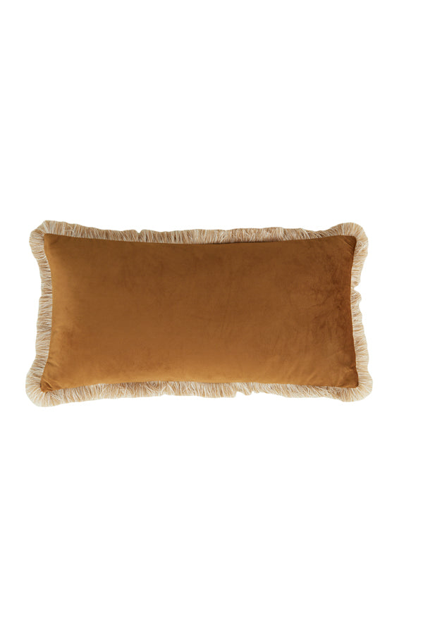 Cushion 60x30 cm LIENA velvet bronze-sand