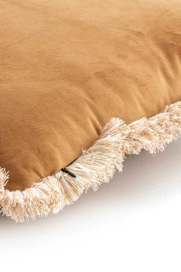 Cushion 60x30 cm LIENA velvet bronze-sand