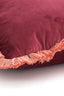 Cushion 60x30 cm LIENA velvet burgundy-light pink