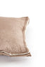Cushion 45x45 cm BAXLEY velvet grey+linen natural