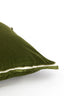 Cushion 45x45 cm BAXLEY velvet dark green+linen natural
