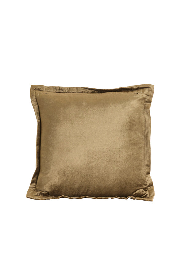 Cushion 45x45 cm BAXLEY velvet green+linen natural