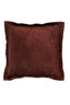 Cushion 45x45 cm BAXLEY velvet dark brown+linen natural