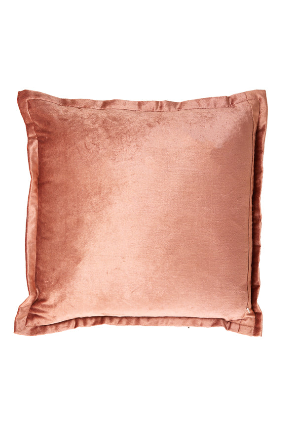 Cushion 45x45 cm BAXLEY velvet old pink+linen natural