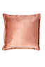 Cushion 45x45 cm BAXLEY velvet old pink+linen natural
