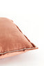 Cushion 45x45 cm BAXLEY velvet old pink+linen natural