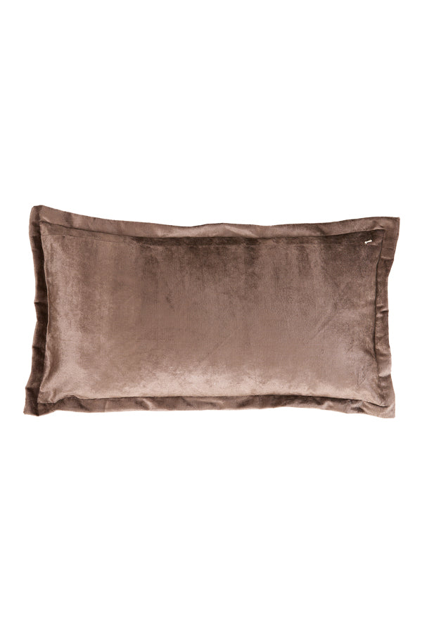 Cushion 60x30 cm BAXLEY velvet grey+linen natural