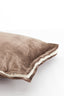Cushion 60x30 cm BAXLEY velvet grey+linen natural