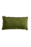 Cushion 60x30 cm BAXLEY velvet dark green+linen natural