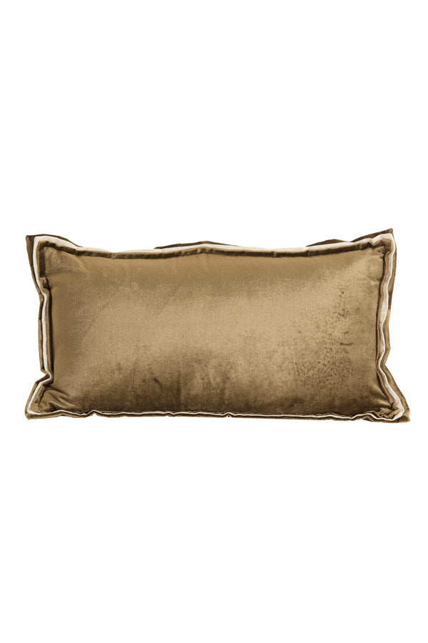 Cushion 60x30 cm BAXLEY velvet green+linen natural