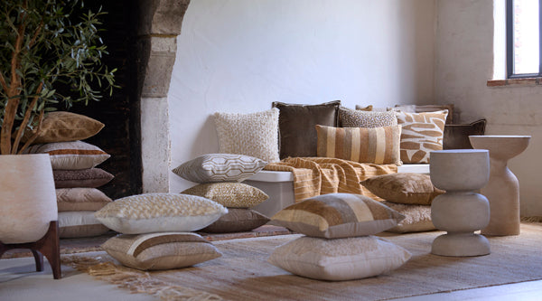 Cushion 60x30 cm BAXLEY velvet green+linen natural