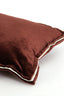 Cushion 60x30 cm BAXLEY velvet dark brown+linen natural