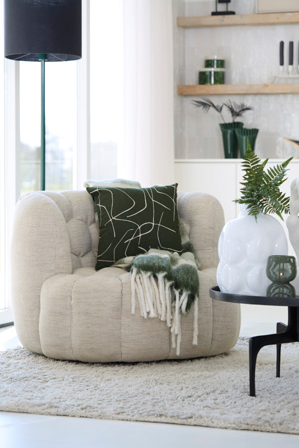 Cushion 45x45 cm ROYCE green-white