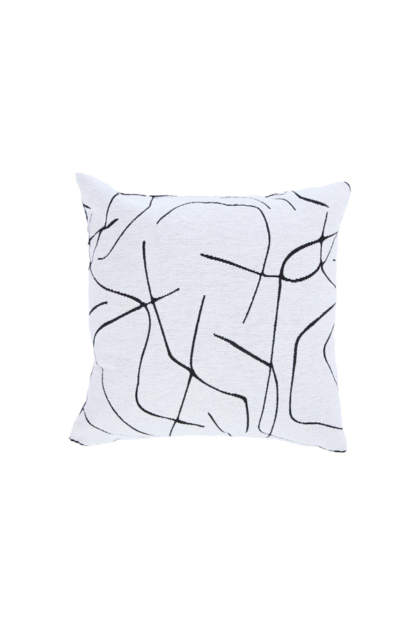 Cushion 45x45 cm ROYCE white-black