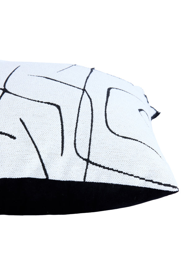 Cushion 45x45 cm ROYCE white-black