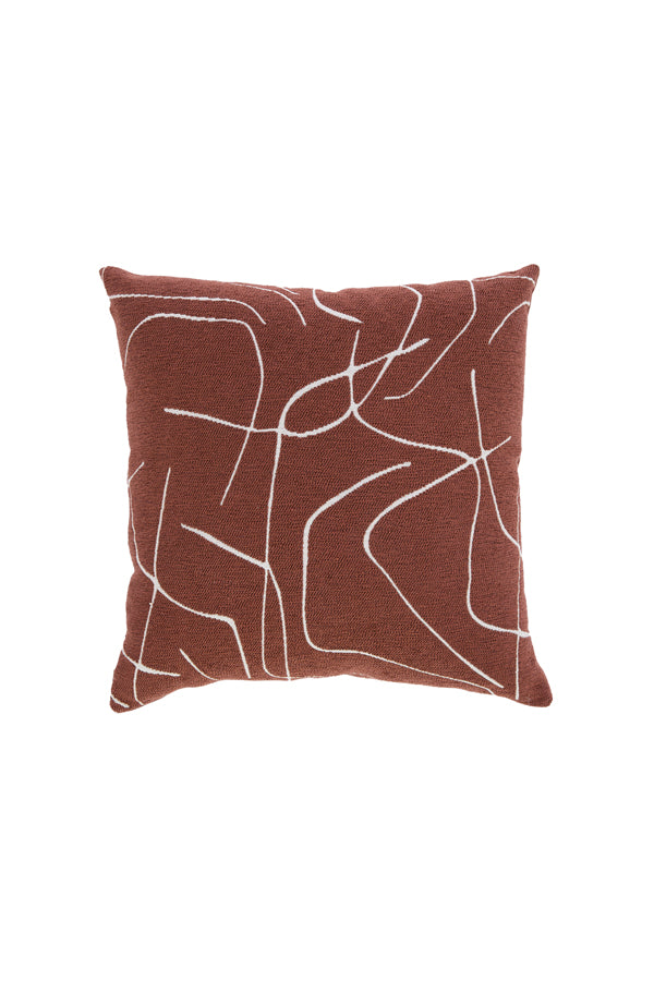 Cushion 45x45 cm ROYCE terra-white
