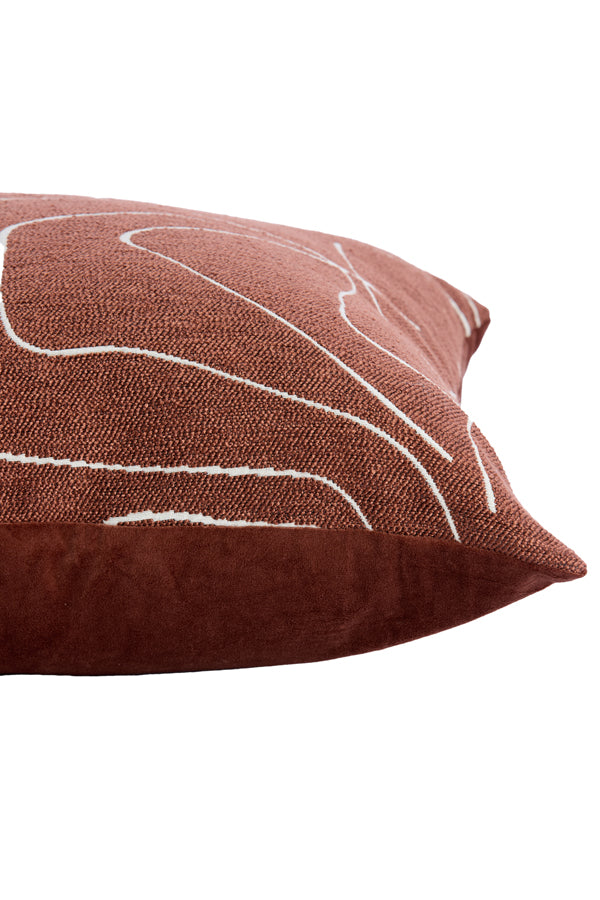 Cushion 45x45 cm ROYCE terra-white