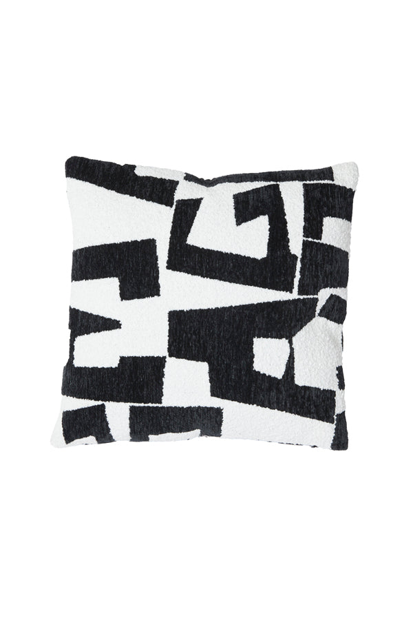 Cushion 45x45 cm METRAL black+cream