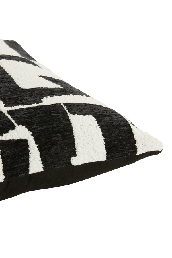 Cushion 45x45 cm METRAL black+cream