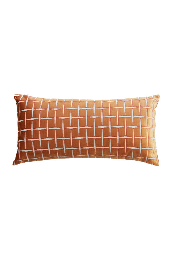 Cushion 60x30 cm ROMAIN orange-white
