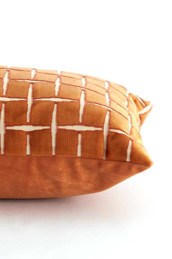 Cushion 60x30 cm ROMAIN orange-white