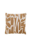 Cushion 45x45 cm PEORIA ocher yellow+cream feather filled