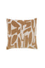Cushion 45x45 cm PEORIA ocher yellow+cream feather filled
