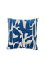 Cushion 45x45 cm PEORIA blue+cream feather filled
