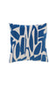 Cushion 45x45 cm PEORIA blue+cream feather filled