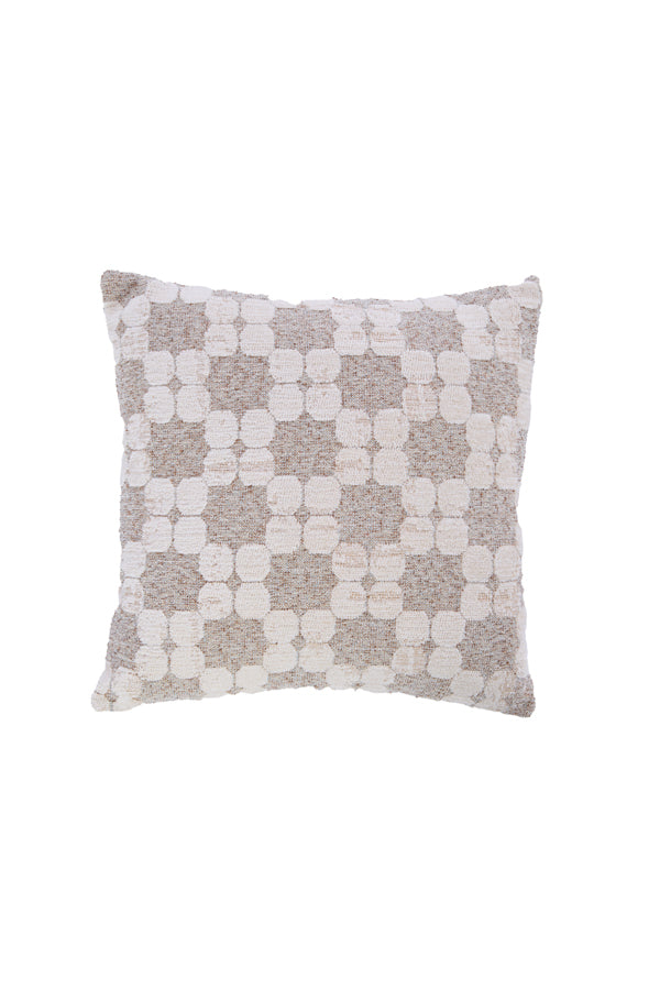 Cushion 45x45 cm PUEBLO cream+sand feather filled