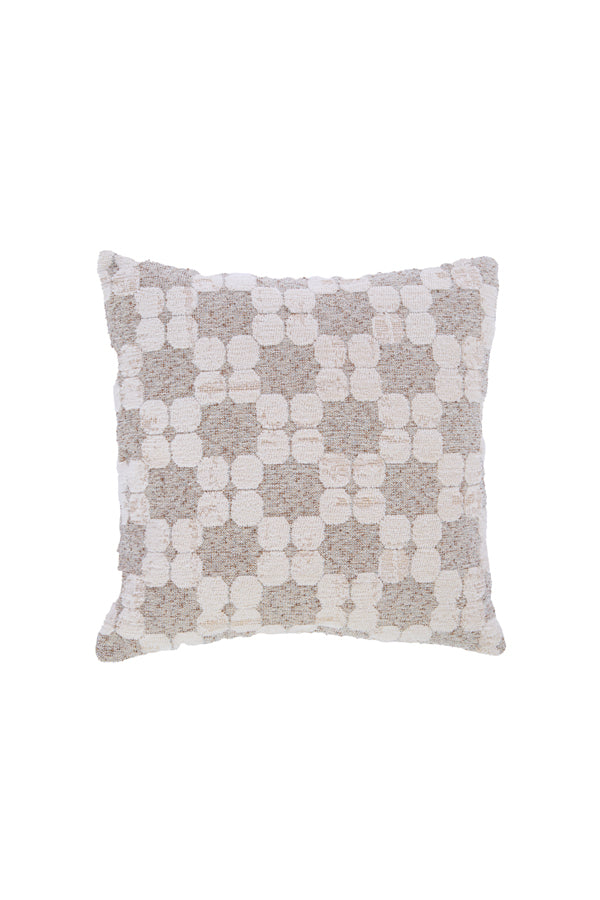 Cushion 45x45 cm PUEBLO cream+sand feather filled