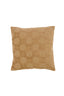 Cushion 45x45 cm PUEBLO ocher yellow+brown feather filled